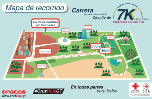 recorrido carrera cruz roja guatemalteca